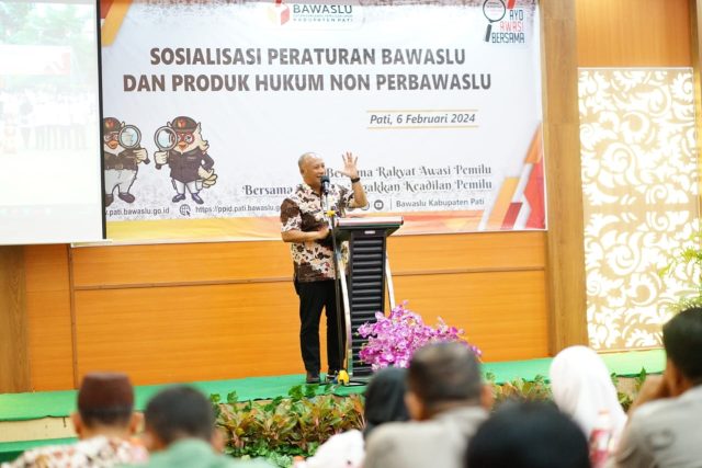 PJ Bupati Hadiri Sosialisasi dan Implementasi Peraturan Bawaslu dan Produk Hukum Non Perbawaslu