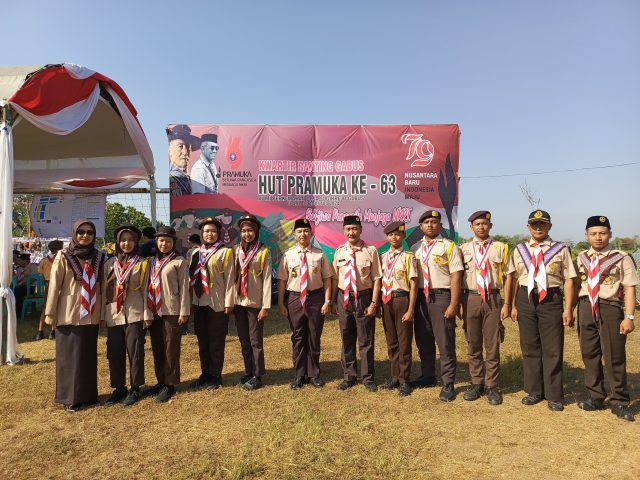 Upacara Peringatan HUT Pramuka ke-63 Kwaran Gerpram Kecamatan Gabus Berlangsung Khidmat dan Sukses