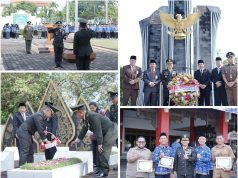 KODIM 0719/Jepara Dan FORKOPIMDA Gelar Upacara Memperingati Hari Pahlawan Dan Hari Kesehatan Nasional Di Halaman PEMDA Jepara