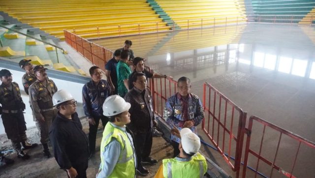 Bupati Pati, Sudewo, meninjau langsung progres pembangunan Gedung Olahraga (GOR) Pesantenan