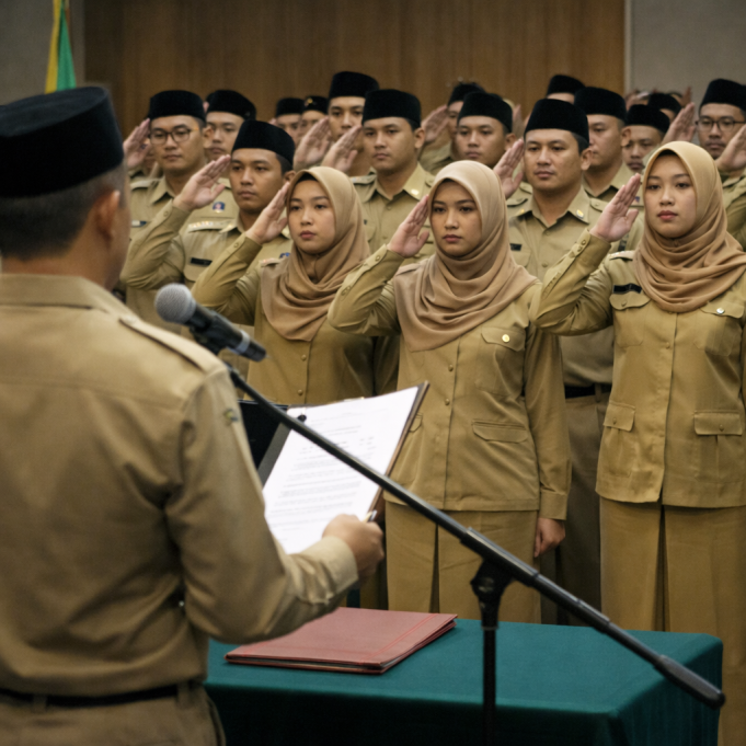 Skema Penipuan PNS di Gresik Terbongkar, Polisi Duga Ada Aktor Besar di Balik Kasus Ini Ilustrasi Palantikan ASN