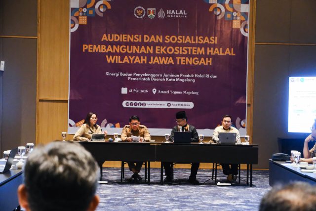 Wali Kota Magelang, Damar Prasetyono, dalam kegiatan Audiensi dan Sosialisasi Pembangunan Ekosistem Halal Wilayah Jateng