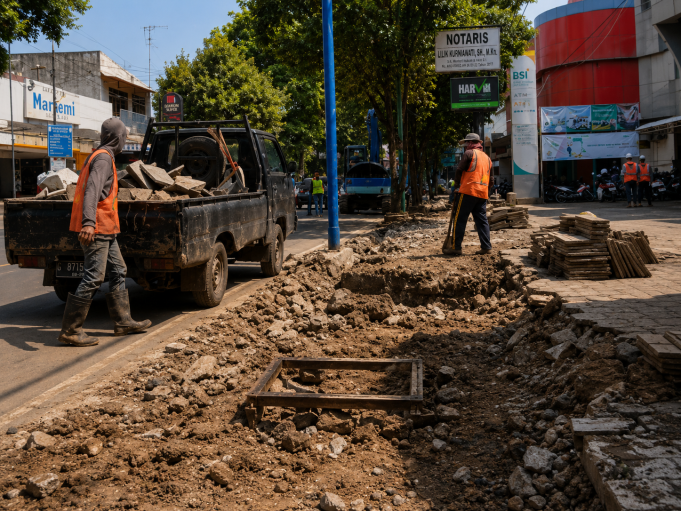 Digelontor Rp18 Miliar dari Pusat, Koridor Jalan Panglima Sudirman Pati Akan Tampil Lebih Estetik